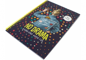 Блокнот "Selfie: No Drama", A4 (200х285), пластикова обкладинка, ПВХ спіраль, 80 арк., клітинка OPTIMA O20846-24