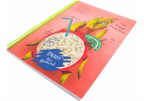 Блокнот "Cocktail: Dragon", A4 (200х285), пластикова обкладинка, ПВХ спіраль, 80 арк., клітинка OPTIMA O20846-26