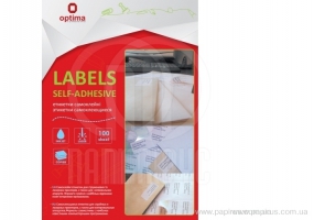 Етикетки самоклейні Optima 24шт. 70x35 мм, А4 100 арк. O25114