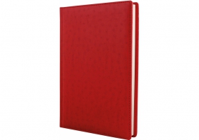 Щоденник недатований, OCTRICH, А5, кремовий блок, клітинка, червоний OPTIMA O25473-03