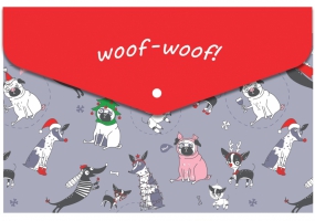 Папка-конверт А5 на кнопке Pets, 180 мкм, непрозрачная, фактура "глянец" OPTIMA O35234
