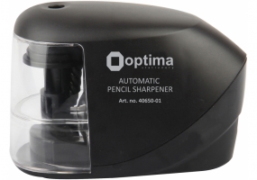 Чинка автоматична пластикова на батарейках, чорна OPTIMA O40650-01