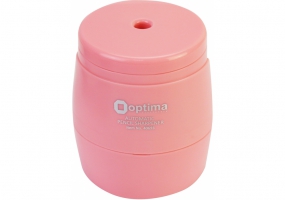Чинка автоматична пластикова на батарейках, коралова OPTIMA O40693