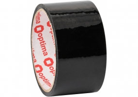 Лента клейкая упаковочная 48 мм х 30 м Optima, черная O45304-01