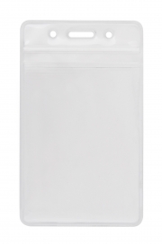 Бейдж вертикальний Optima, замок zip lock, PVC, 62х91 мм O45610