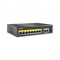 Коммутатор Netis P110GH 8xFE PoE, 3xGE (2xUplink, 1xSFP), 120Вт, Неуправляемый