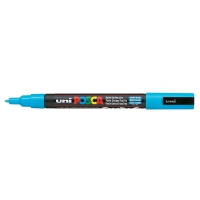 Маркер uni POSCA 0.9-1.3мм, блакитний Uni PC-3M.L.Blue