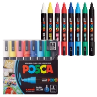 Набор маркеров uni POSCA,1,8-2,5мм, 8 шт Uni PC-5M 8C