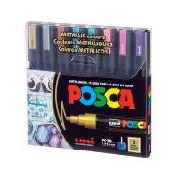 Набор маркеров uni POSCA Metallic Color, 1,8-2,5мм, 8шт Uni PC-5M METALLIC COLOR 8C