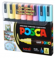 Набор маркеров uni POSCA Soft Color, 1,8-2,5мм, 8шт Uni PC-5M SOFT COLOR 8C
