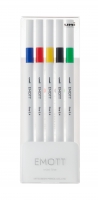 Лайнер uni EMOTT 0.4мм fine line, Vivid Color, 5 цветов Uni PEM-SY/5C.01VC