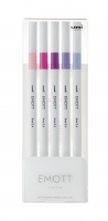 Лайнер uni EMOTT 0.4мм fine line, Floral Color, 5 кольорів Uni PEM-SY/5C.07FC