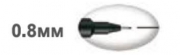 Лайнер uni PiN 0.8 мм fine line, черный Uni PIN08-200.Black