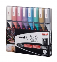 Набор маркеров uni POSCA Metallic Color, 1,8-2,5мм, 8шт Uni PWE-5M METALLIC 8C