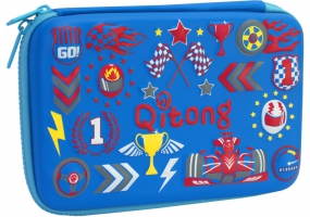 Пенал с тиснением, 1 отделение COOLFORSCHOOL QT-3992-Blue