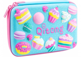 Пенал з тисненням, 1 відділення COOLFORSCHOOL QT-3993-Blue