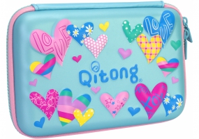Пенал с тиснением, 1 отделение COOLFORSCHOOL QT-5615-Blue