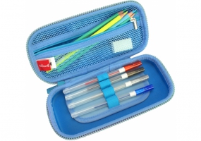 Пенал з тисненням, 1 відділення COOLFORSCHOOL QT-5616-Blue