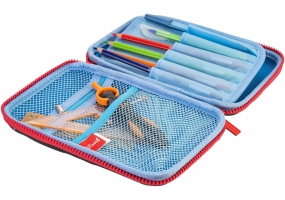Пенал на 1 відділення на блискавці з органайзером, чорний COOLFORSCHOOL QT-5622-Black
