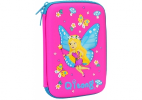 Пенал с тиснением, 1 отделение COOLFORSCHOOL QT-5625-Rosered