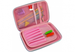 Пенал с тиснением, 1 отделение COOLFORSCHOOL QT-5626-Rosered