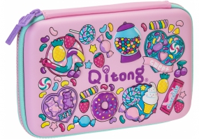 Пенал на 1 отделение на молнии с органайзером, розовый COOLFORSCHOOL QT-5627-Pink