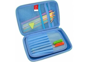 Пенал с тиснением, 1 отделение COOLFORSCHOOL QT-5632-Blue