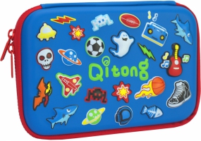 Пенал с тиснением, 1 отделение COOLFORSCHOOL QT-5638-Blue