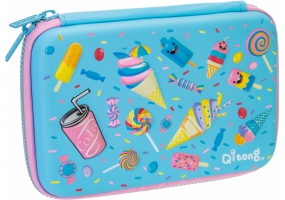 Пенал на 1 відділення на блискавці з органайзером, блакитний COOLFORSCHOOL QT-5650-Blue