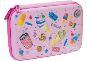 Пенал на 1 отделение на молнии с органайзером, розовый COOLFORSCHOOL QT-5650-Pink