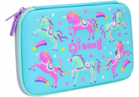 Пенал с тиснением, 1 отделение COOLFORSCHOOL QT-5652-Blue