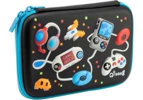 Пенал з тисненням, 1 відділення COOLFORSCHOOL QT-5653-Black