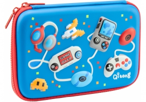 Пенал з тисненням, 1 відділення COOLFORSCHOOL QT-5653-Blue