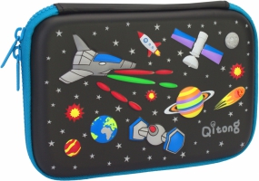 Пенал з тисненням, 1 відділення COOLFORSCHOOL QT-5661-Black