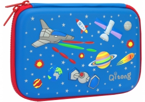 Пенал з тисненням, 1 відділення COOLFORSCHOOL QT-5661-Blue