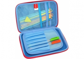 Пенал з тисненням, 1 відділення COOLFORSCHOOL QT-5661-Blue