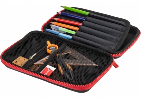 Пенал на 1 отделение на молнии с органайзером, черный COOLFORSCHOOL QT-5667-Black
