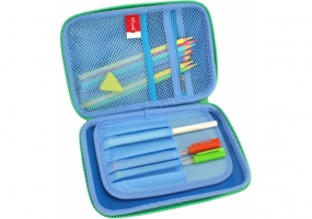 Пенал з тисненням, 1 відділення COOLFORSCHOOL QT-5669-Blue
