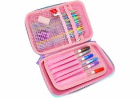 Пенал с тиснением, 1 отделение COOLFORSCHOOL QT-5669-Pink