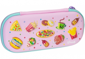 Пенал на 1 отделение на молнии с органайзером, розовый COOLFORSCHOOL QT-5670-Pink