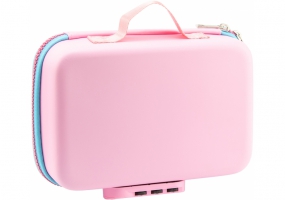Пенал - сумка с тиснением, на замке COOLFORSCHOOL QT-5685-Pink
