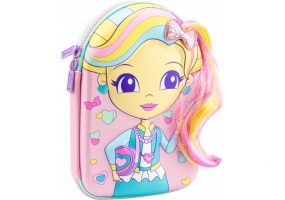 Об'ємний 4D пенал із зачіскою, 1 відділення COOLFORSCHOOL QT-5731-Pink