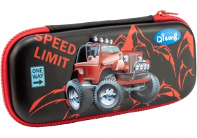 Пенал на 1 отделение на молнии с органайзером, черный COOLFORSCHOOL QT-5622-Black QT-5741-Black