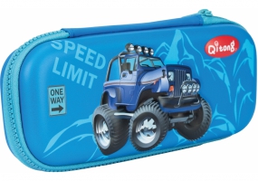 Пенал з тисненням, 1 відділення COOLFORSCHOOL QT-5741-Blue