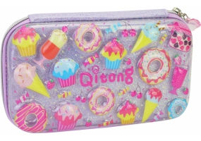 Пенал с тиснением, 1 отделение COOLFORSCHOOL QT-5781-Blue