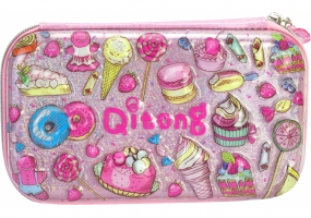 Пенал з тисненням, 1 відділення COOLFORSCHOOL QT-5781-Pink