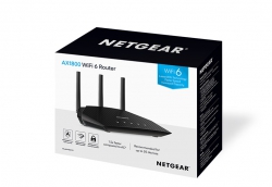 Маршрутизатор NETGEAR RAX10 AX1800 WiFi 6, 4xGE LAN, 1xGE WAN, 3х зовнішн. ант. RAX10-100EUS