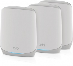WiFi-система NETGEAR Orbi RBK763S, AX5400, WiFi 6, MESH, 3xGE LAN, 1xGE WAN, бел. цв. (3шт.), включен 1 год NETGEAR Armor RBK763S-100EUS
