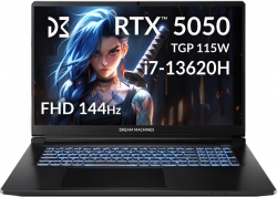 Ноутбук Dream Machines RG5050-17 17.3FHD IPS, Intel i7-13620H, 32GB, F2TB, NVD5050-8, DOS, чорний RG5050-17UA28