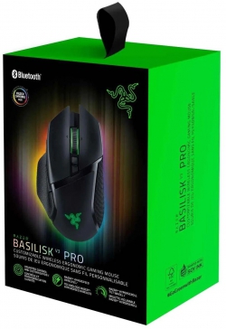 Мышь Razer Basilisk V3 Pro, RGB, USB-A/WL/BT, чёрный RZ01-04620100-R3G1